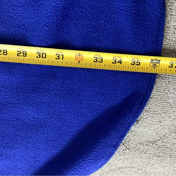 LeModa Poncho Shawl Blue W/black Faux Fur Collar One Size Womens - Picture 7 of 7